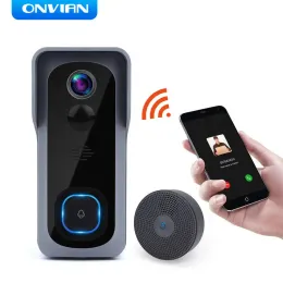 Doorbell Onvian Wireless WiFi Doorbell Camera Waterproof 1080p HD Video Door Bell Smart Wireless Doorbell With Camera Night Vision Ship