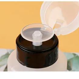 2024 60/150MlNAil Återfyllningsbara flaskor Tom Press Pump Dispenser Nail Art Polish Remover Cleaner Makeup Moisture Bottle Manicure Tool för