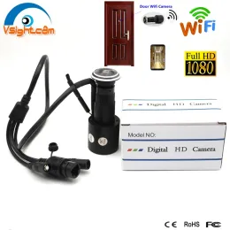 Telecamere 1080p IMX307 WiFi Audio Porta dell'occhio 1,78 mm largo angolo da 180 gradi CCTV Network Mini Porta di peophole IP Camera P2P