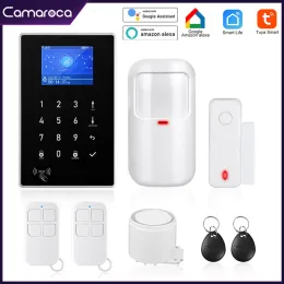 KITS CAMAROCA TUYA SMART WIFI GSM SISTEMA DE ALARME DE SEGURANÇA IP CAM CAM ANDA SENSOR DO SENSOR DO RETRGAR DE MOVIMENTO Sistema de alarme sem fio