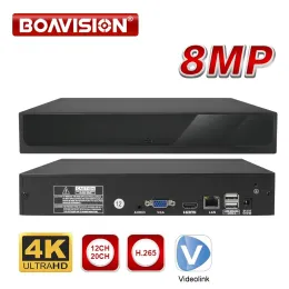 Registratore H.265 MAX 4K 8MP Uscita CCTV Mini NVR HD 8CH 8MP/16CH 5MP/20CH 4MP/3MP/1080p/720p Video registratore per la sicurezza IP Sistema