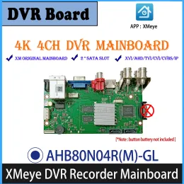 Recorder XMeye H.265+ Coaxial AHD 6in1 Hybrid Face Detection 4K 8MP 4ch DVR Board AHB80N04RGL/RMGL Original Motherboard PAL