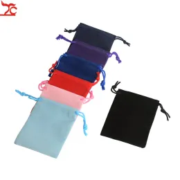 Andere billige 100pcs/Lot Veet Draw String Beutelbeutel/Schmucktasche, Weihnachtszeit für Hochzeitsgeschenke Taschen Beutel de Bijoux Veet Tasche