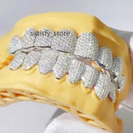 Wuzhou Zuanfa Jewelry Fully Iced Out Rapper Jewelry Custom Made VVS Moissanite Diamond Grillz