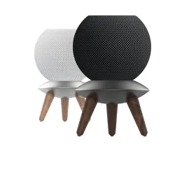 المعدات Meaowxva ترايبود خشبي حقيقي لصالح HomePod Mini Wooden Holder مع قاعدة معدنية Mount Home Pod Mini Expelikes