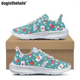 Casual Shoes Doginthehole Sneakers for Women Equipment Pattern Print Trainers Comfort Light Work Sports