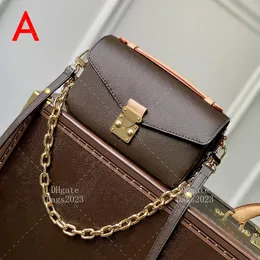 Designer crossbody väska 21,5 cm kalvskinn kedja väska 10a spegel massa äkta läderflikväska med låda wl187