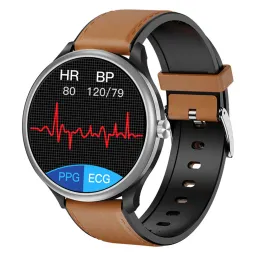 Tittar på kroppstemperatur PPG ECG Smart Watch Men Music Player Support TWS Headset AnseWr Call Blood Pressure Smartwatch IP67 Waterproof