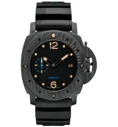 Pam 0616 Herren Automatische Uhren 47mm Dial Black Color 2555 Mechanische Bewegung Carbotech Armbandwatch Luminous4149437