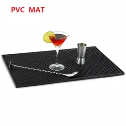 Black Bar Matte Gummi -Bar Service Verschüttungsmatte Gummi -Bar Matte Runner Glass Tropf Tablett Bier Drink Rail Bars Service Matte