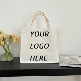 Storage Bags DINYAO LOGO Customized Women Canvas Handbags Large Capacity Thickened Fabric Shopping Personalized Daily Use Casual Tote