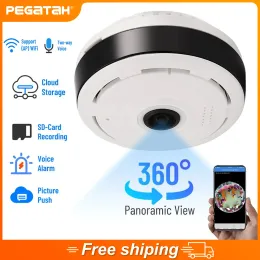 كاميرات WiFi Panorama Camera 3MP/5MP 1080P كاميرا أمان 360 درجة بانورامية فيش IP الكاميرا الليلية CCTV كاميرا مراقبة