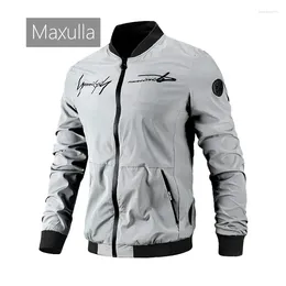 جاكيتات الرجال Maxulla Spring Autumn Stupy Dust Dust Outdoor Windproof Sportswear Fashion Slim-Fit Baseball Wear