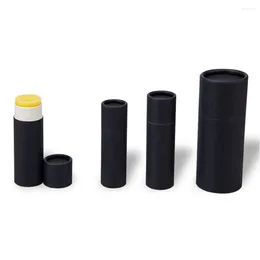 Present Wrap H 50pcs Lip Paper Tubes Biologiskt nedbrytbar kartong Tryck upp kosmetiska förpackningsrör Ekovänlig uppfattning Glansbehållare