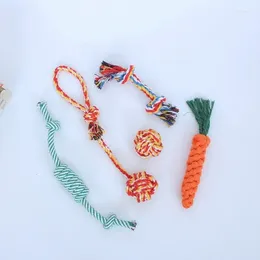 Kombinacja odzieży dla psa Mały garnitur 5pcs Pet Cotton Rope Toy