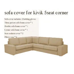 Stol täcker Criusja soffa omslag för Kivik 5-sits hörn full paket inklusive kudde och örngott