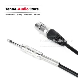 Akcesoria 6,3 mm TS JACK to XLR Kabel mikrofonowy z wtyczką żeńskie do shure SM7B SM 7B PG 48 58 PG48 PG58 PGA48 PGA58 MIC Audio Cord Lead