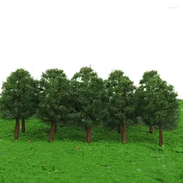 الزهور الزخرفية 20pcs 8cm Mini Model Trees Micro Decord Decord Scale Architectural Modeltrain Layout Layout Association DIY