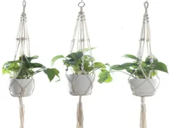 Macrame Plant Hangers Outdoor Indoor Wall Hanging Pflanzer Netzkorb Blume Pot Halter Vintage Neuheit Home Decor Geschenk 105cm7926434