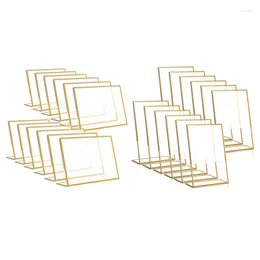 Ramy 12 -Ramy Gold Frame Uchwyt znaków akrylowy Numer 4x6 cala pionowy