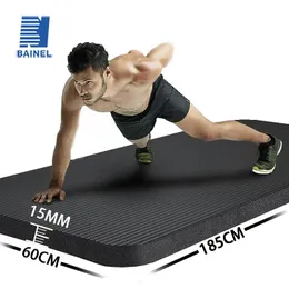 Sıksız ekstra kalın 15mm yoga mat erkek kadınlar fitness nbr yumuşak tatsız sporcu ev egzersiz pilates 240402