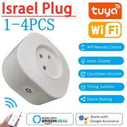 Plugs 16a Israel Smart WiFi Power Plug Smart WiFi Wireless Socket Outlet Work med Alexa Google Home Assistant Tuya SmartLife App