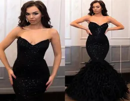 Modest Black Liginas Prom Vestidos de Noturna 2019 Sereia Sereia Vintage Vestido Formal Bainha Bainha de Felas Sem Calhas Vestidos BC02535545