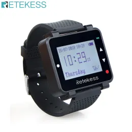 Accessoires Retekess T128 Watch Receiver Wireless Pager 433.92MHz für Shisha Kellner Calling System Restaurant Ausrüstung Office Cafe