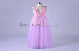 2018 Fairy Pink ALine Evening Dresses with Deep VNeck Illusion Pearls Sequins Beaded Custom Made Real Images Sexy Party Formal P2019919