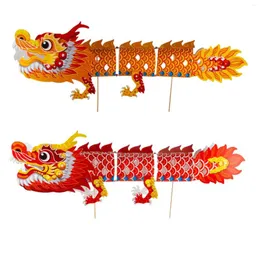 Ano de decoração de festa, fabricação de lanterna material chinês brinquedos dragão artesanato para crianças festival de barco