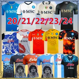 20 21 22 Home Away Napoli Soccer Jerseys Maglia Nápoles 23 24 Goldes Zielinski Anguissa Olivera Kvaratskhelia Homem Kits Kits Camisa de futebol Osimhen Lozano SSC