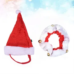 ドッグアパレルサンタカラークリスマスプレゼントペットchrsitmasアクセサリーハットアクセサリーキャットドレス