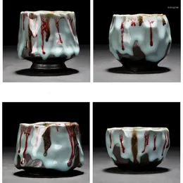 Cups Saucer Luwu Großkapazität Keramik Teetasse handgefertigtes Tee Tasse Haushalt Chinesisch Cup135ml