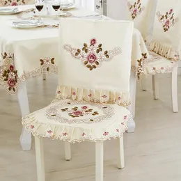 Pillow Dining Chair Cover Europa Deckungen für Tisch gestickte Stühle Zimmer Heimsitz zurück