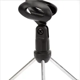 Stand Microphone Stand Desktop TripoD Mini Portable Table Stand Justerbar Mic Stand Mic Clip Holder Bracket Lätt konsol