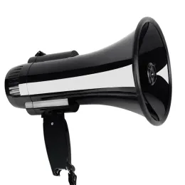 Zubehör tragbarer Megaphonlautsprecher Bullhorn 30 Watt Power Handheld Mikrofon -Sirenen Alarm Volumensteuerung und Gurt