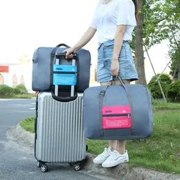 Sacos de armazenamento Bolsa de viagem à prova d'água unissex para terno de nylon de grande capacidade mulher mulher dobrável bagagem de mão de embalagem cubos organizador