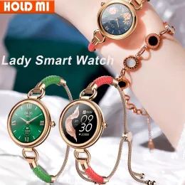 Guarda Nuovo GT01 Smart Watch Women Pressure Bleu Blood Heart Heart Remour Sedentary Ip67 Waterproof Smartwatch Lady Android iOS