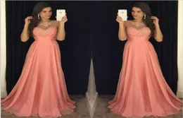 Modest Crystal Perlen Sheer Evening Kleider Chiffon Saudi Arabien Vestidos de Festa Long Party Dress Prom Formaler Festzug Prominente G5084003