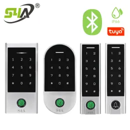 Kits Tuya APP keyless door lock Waterproof Fingerprint Access Control Cheapest Standalone Keypad Finger +RFID Card Door Entry