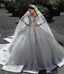 2021 Vestidos de novia Vintage Luxury White Wedding Dress Long Elive кружев