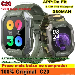 Watches Original Outdoor C20 Smart Watch Men 5 ATM IP68 Waterproof Heart Rate Monitor Blood Pressure Oxygen Fitness Sport Smartwatch