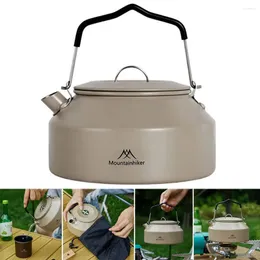 Water Bottles 1.4L Camping Stovetop Teapot With Handle Portable Whistling Metal For Outdoor Travel Cooking