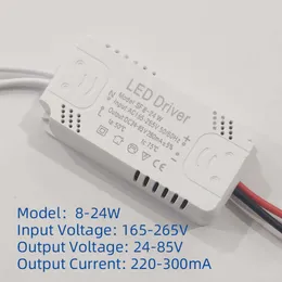 Adapter kierowcy LED do oświetlenia 8-24W 25-36W 60W 80W Crystal Jadalnia Lampa salonu stała prąd transformator