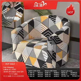 Stuhlabdeckungen bedruckte Spandex Single Sofa Cover geometrische Stretch Lazy Boy Tadewanne Club Couch Slipcover für Wohnzimmer Sesselschutzschutz