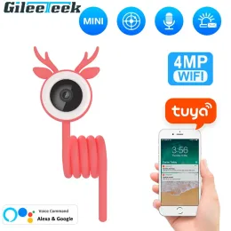 미니 카메라 Tuya Smart Life B1 HD 카메라 4mp IP 카메라 실내 Wi -Fi 감시 자동 추적 CCTV 보안 베이비 모니터