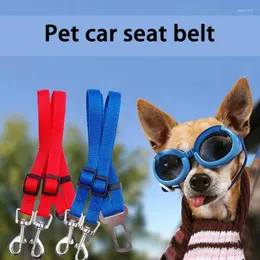 Dog Collars Double Seat Belt Durable Pet Car Safety Harness Restraint Adjustable Leads