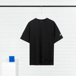 Lyxdesigners Nya herrkvinnor Kort ärm Sportkläder Set Shirt High Edition Family Spring and Summer New Damaged Print Short Sleeve Oversize Loose Fit T-shirt