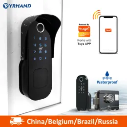 Lock WiFi Gate Control remoto Tuya Porta inteligente Lock de impressão digital Segurança RFID Bloqueio de porta serratura elettronica