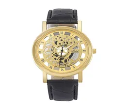 Armbanduhr 2021 Fashion Dress Leder Handband Watch Big Dial Men Business Casual Clock Schädel Relogio Maskulino für männlichen Boy12529437